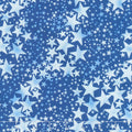 Pearl Frost - Stars Dark Blue Pearlescent Yardage
