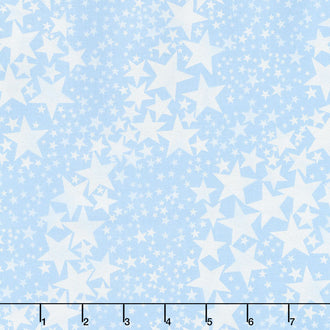 Pearl Frost - Stars Ice Blue Pearlescent Yardage