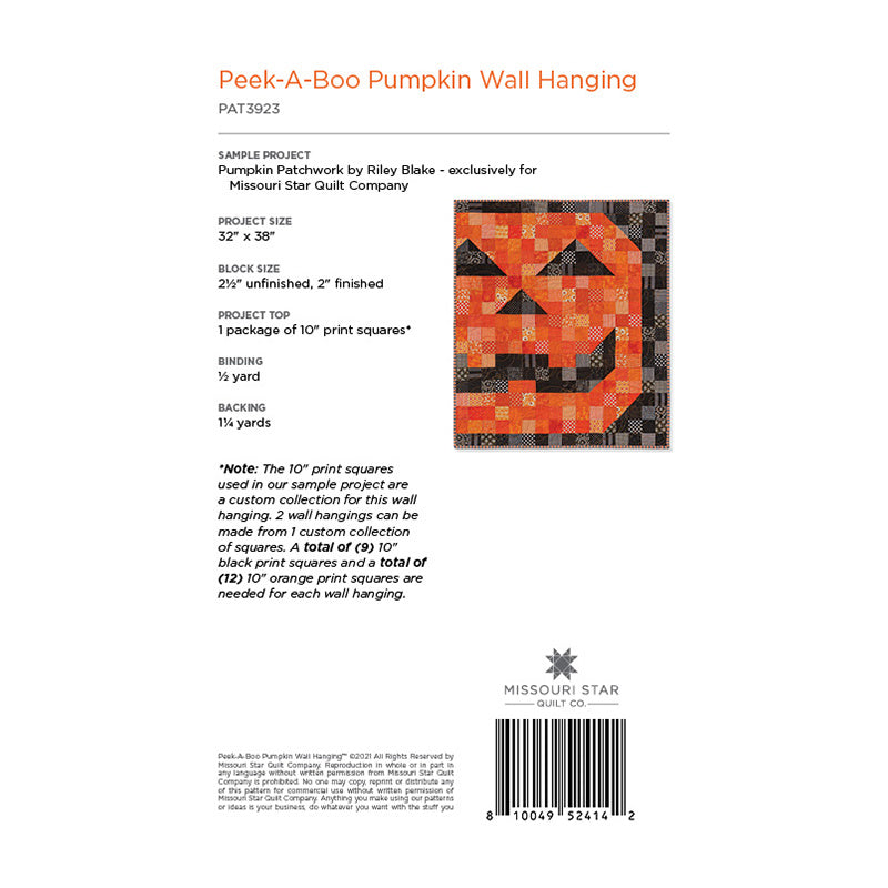 Peek-A-Boo Pumpkin Wall Hanging by Missouri Star