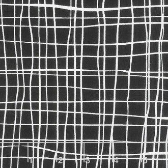 Pen and Ink - Grid Black Yardage
