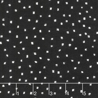 Pen and Ink - Squares Black Yardage