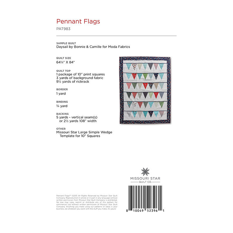 Pennant Flags Pattern by Missouri Star