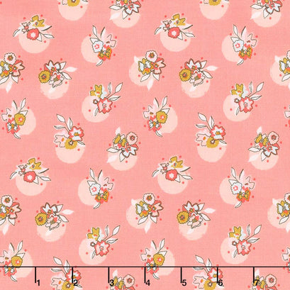 Petals and Pots - Floral Pink Yardage