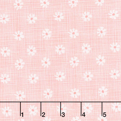 Petals and Pots - Weave Pink Yardage