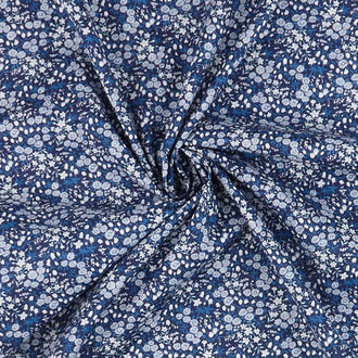 Petite Lawn - Flowers Navy Yardage