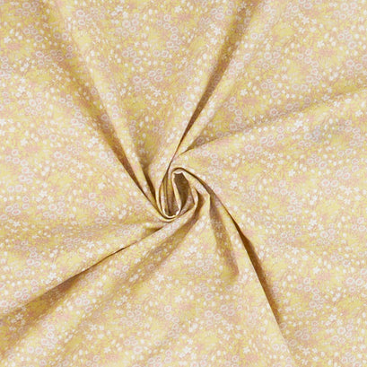 Petite Lawn - Flowers Yellow Yardage