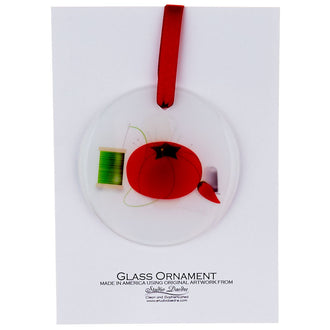 Pincushion Glass Ornament
