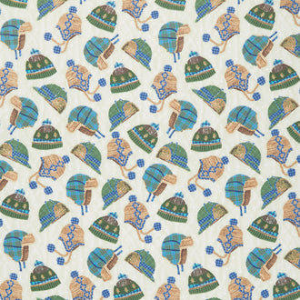 Pine Cone Lodge - Winter Hats Multi Flannel Yardage