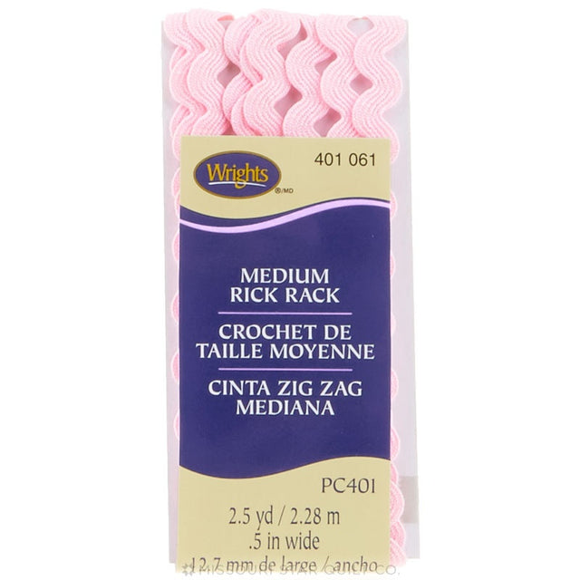 Pink Medium Rick Rack (2 1/2 yard package)