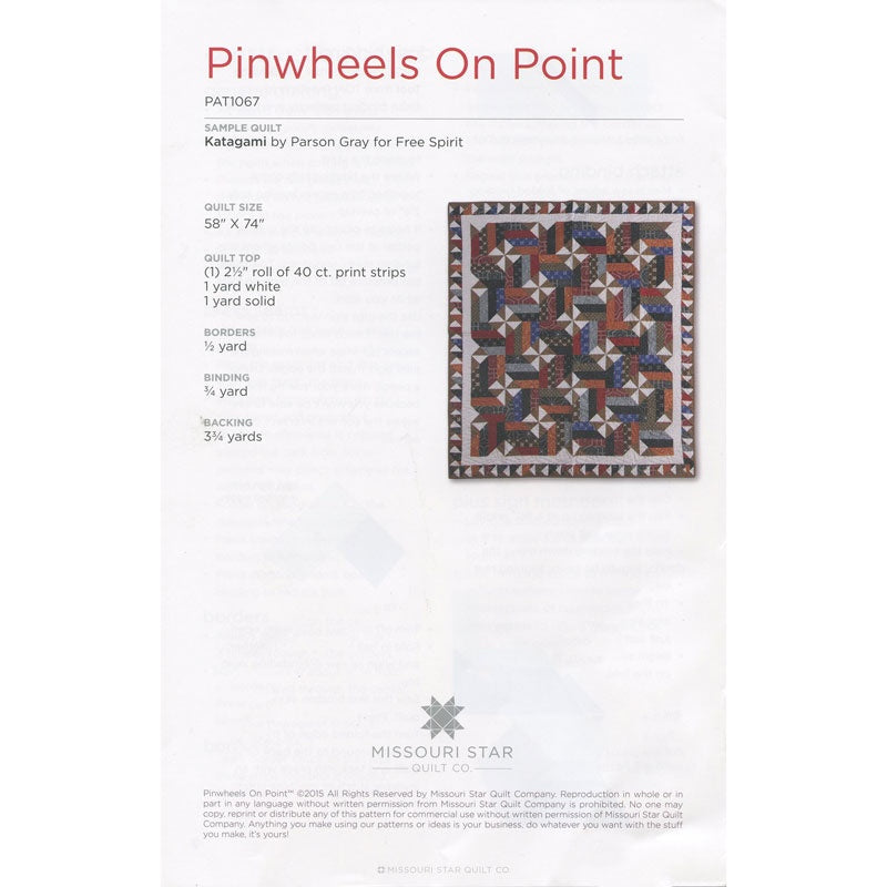 Pinwheels on Point Pattern by Missouri Star