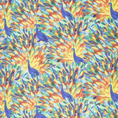 Pizzazz - Peacock Multi Digitally Printed Yardage