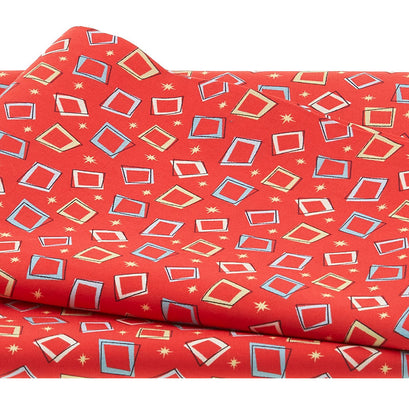 Playdate with Friends - Playful Frames Red 2 Yard Cut