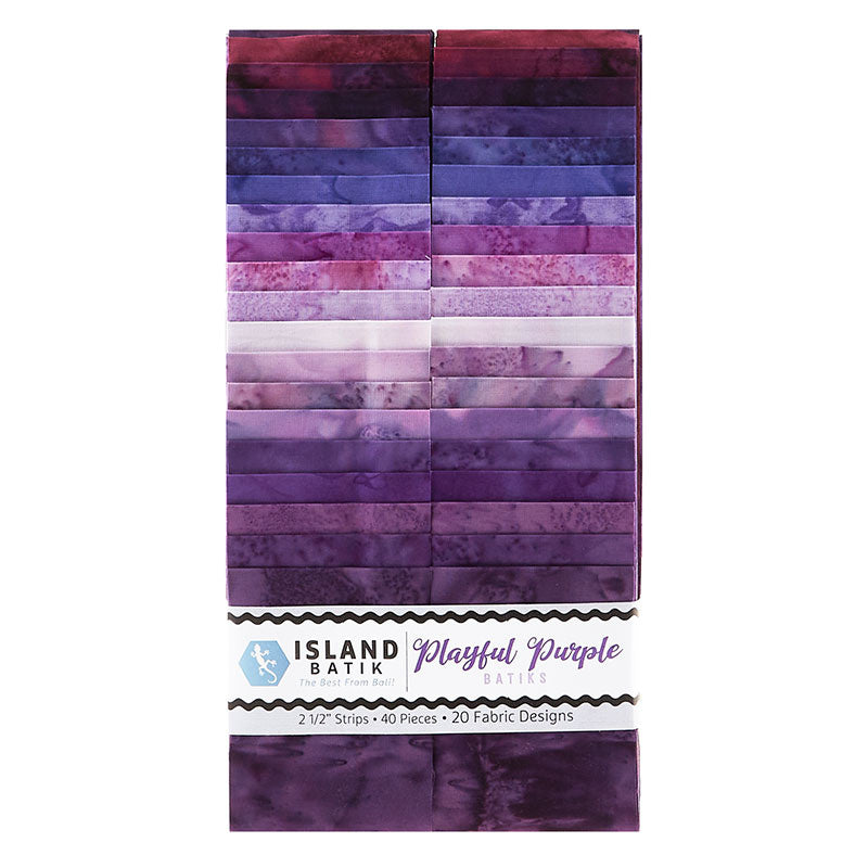 Playful Purple Batik Solids Strips Alternative View #1