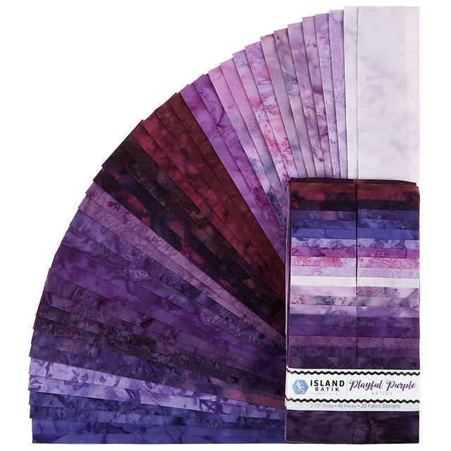 Playful Purple Batik Solids Strips Primary Image