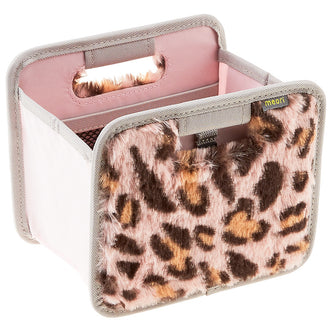 Plush Mini Foldable Box - Pink Leopard