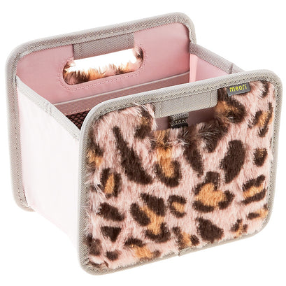 Plush Mini Foldable Box - Pink Leopard
