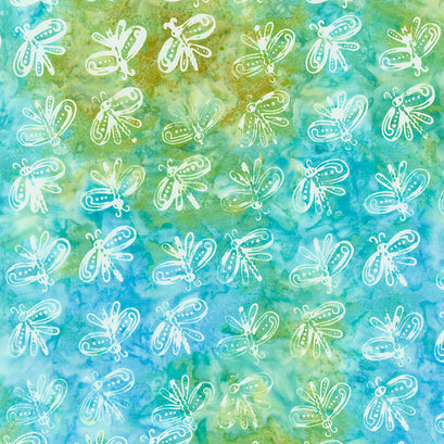Poetic License Batiks - Dragonfly Light Bermuda Yardage