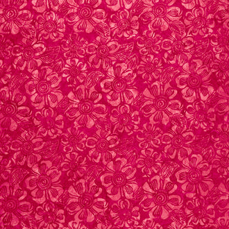 Poetic License Batiks - Large Floral Pomegranate Yardage
