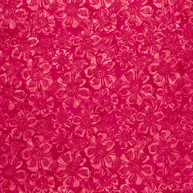 Poetic License Batiks - Large Floral Pomegranate Yardage Primary Image