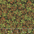 Poinsettias and Pine Metallic - Holly Berries Ebony Yardage Primary Image
