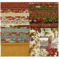 Poinsettias and Pine Metallic Layer Cake Primary Image