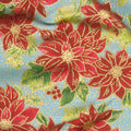 Poinsettias and Pine Metallic - Poinsettias Frost Yardage Alternative View #1