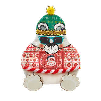 Polar Bear Ugly Sweater Air Mail Ornament Kit