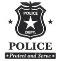 Police Laser Silhouette Precut Fused Appliqué Pack Alternative View #1
