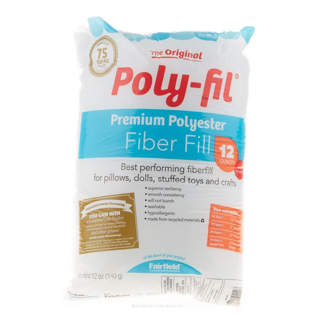 Poly - Fil Premium Polyester Fiberfill-12oz - Fairfield