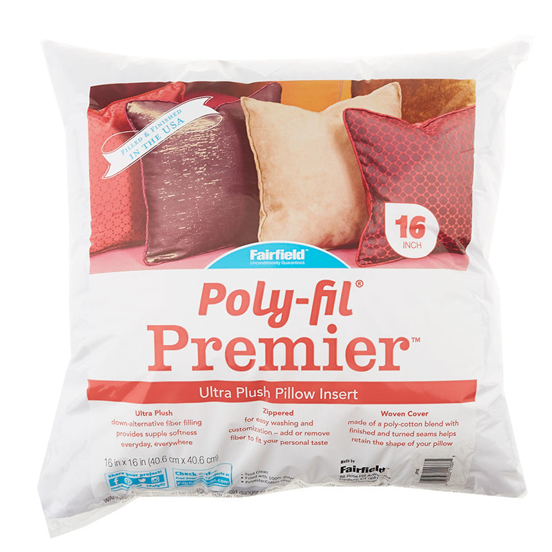 Poly-fil® Premier™ Ultra Plush Pillow Insert - 16" x 16" Alternative View #2