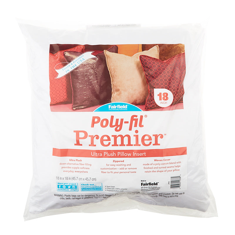 Poly-fil® Premier™ Ultra Plush Pillow Insert - 18" x 18" Alternative View #2