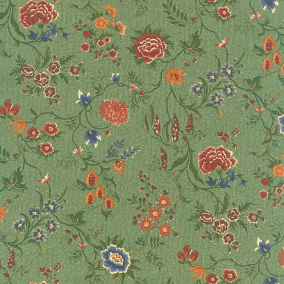 Prairie Dreams - Prairie Flowers Green Yardage