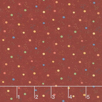 Prairie Dreams - Sunspots Red Yardage