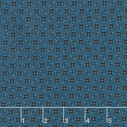 Prairie Dry Goods - Porch Flowers Navy Yardage