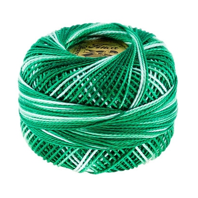 Presencia Perle Cotton Thread Size 8 Variegated Emerald Isle