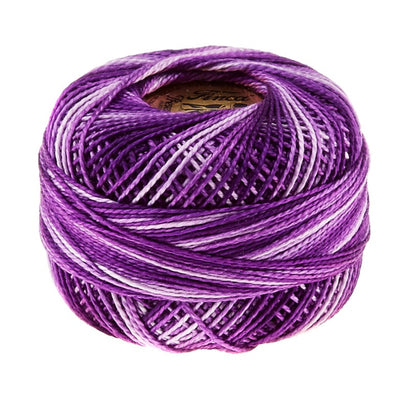 Presencia Perle Cotton Thread Size 8 Variegated Glorious Grape