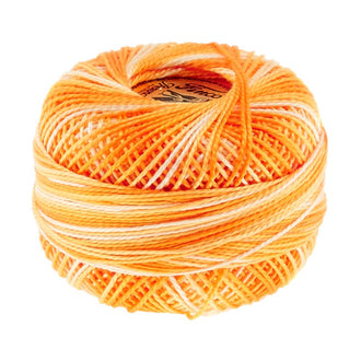 Presencia Perle Cotton Thread Size 8 Variegated Tangerine Twist
