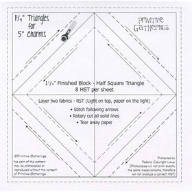 Primitive Gatherings 1 1/4" Finished Triangle Paper for 5" Charms Primary Image