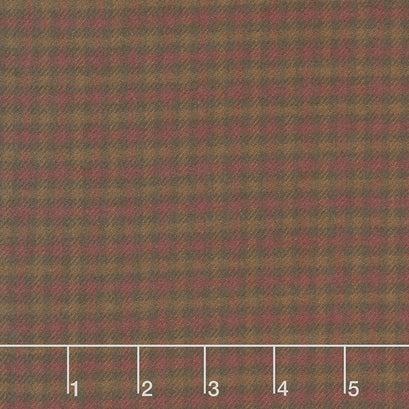 Primo Plaids - Lumber Jacks Small Check Brown Flannel Yardage