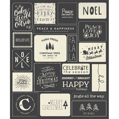 Printworks Panels - Christmas Wishes Black Panel