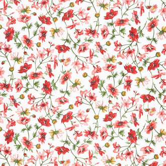 Prose - Medium Floral Ultra White Yardage