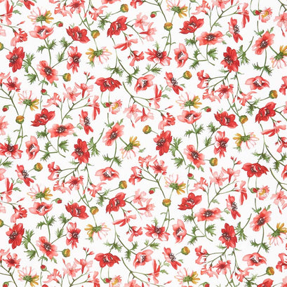 Prose - Medium Floral Ultra White Yardage