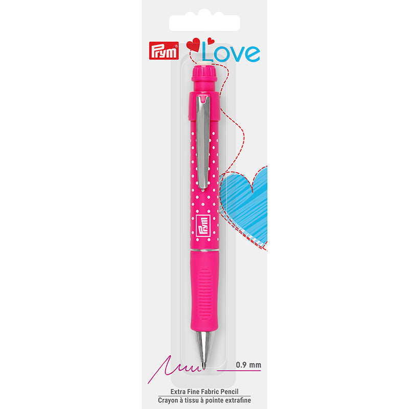 Prym LOVE Extra Fine Fabric Pencil - Pink Alternative View #2