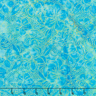 Punch Batiks - Dot Hibiscus Mystic Yardage