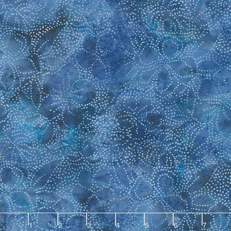Punch Batiks - Dot Hibiscus Storm Yardage Primary Image