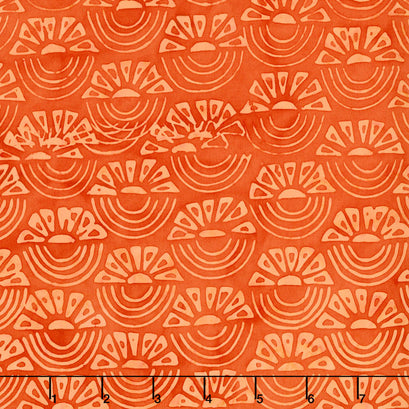 Pura Vida Batiks - Island Sunrise Papaya Yardage