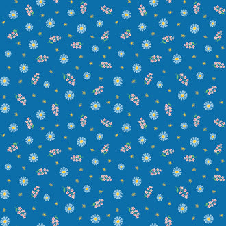 Pure Delight - Blooms Dark Blue Yardage