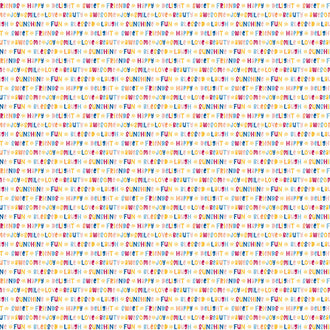 Pure Delight - Chatter Text White Yardage