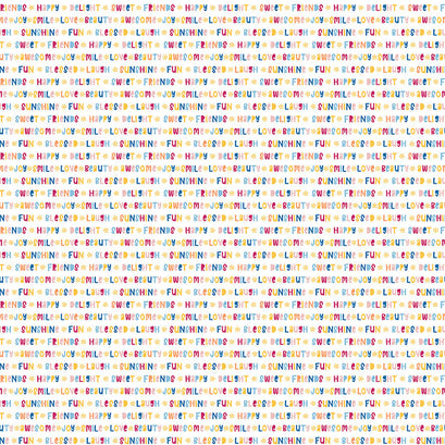 Pure Delight - Chatter Text White Yardage