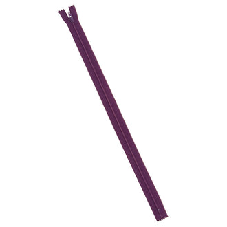 Purple 16" Polyester Zipper